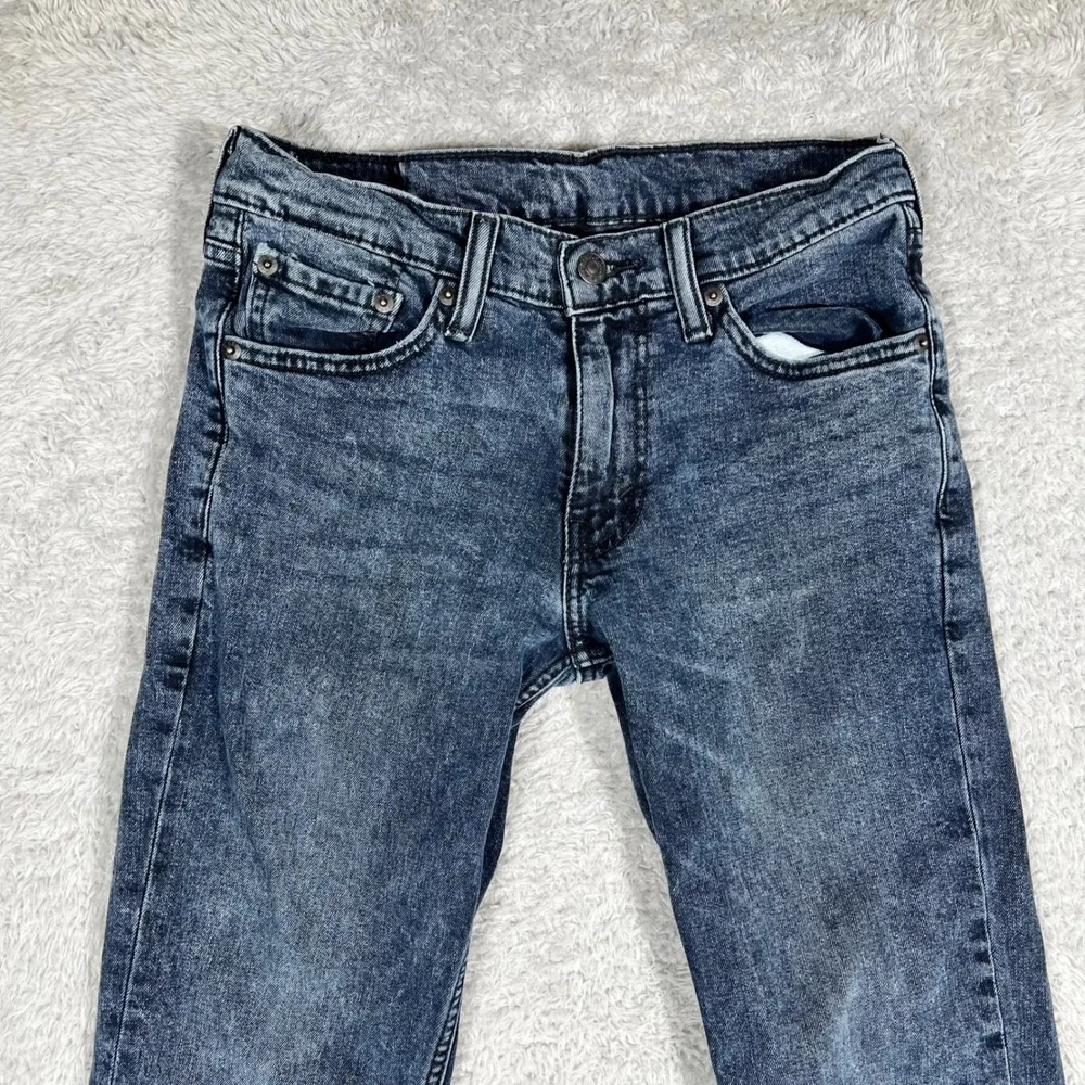 Levis 511 Slim Fit Jeans Mens 30x30 Dark Acid Wash Black Stretch Denim